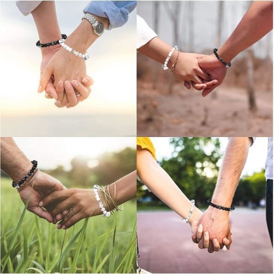 2 Pcs Matching Magnetic Couple Bracelets Heart Relationship Matching Rope Bracelet Mutual Attraction Friendship Chain Bracelet Gift For Boyfriend Girlfriend Women Men 2 Pcs Matching Magnetic Couple Bracelets Heart Relationship Matching Rope Bracelet Mutual Attraction Friendship Chain Bracelet Gift For Boyfriend Girlfriend Women Men